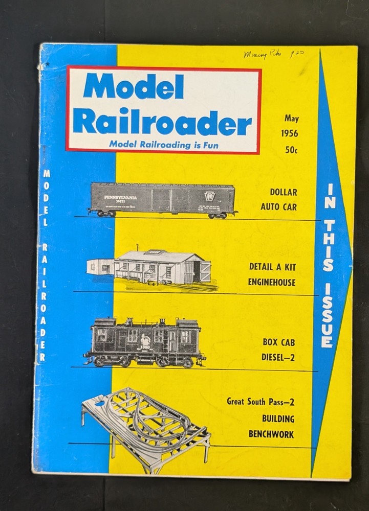 May, 1956 Model Railroader Magazine Model Trains Vintage