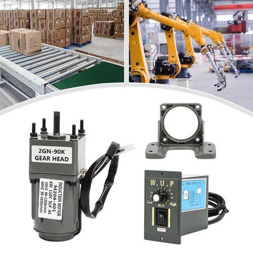 90:1 AC Gear Motor Controller Reduction High Torque Gear Motor Variable Speed
