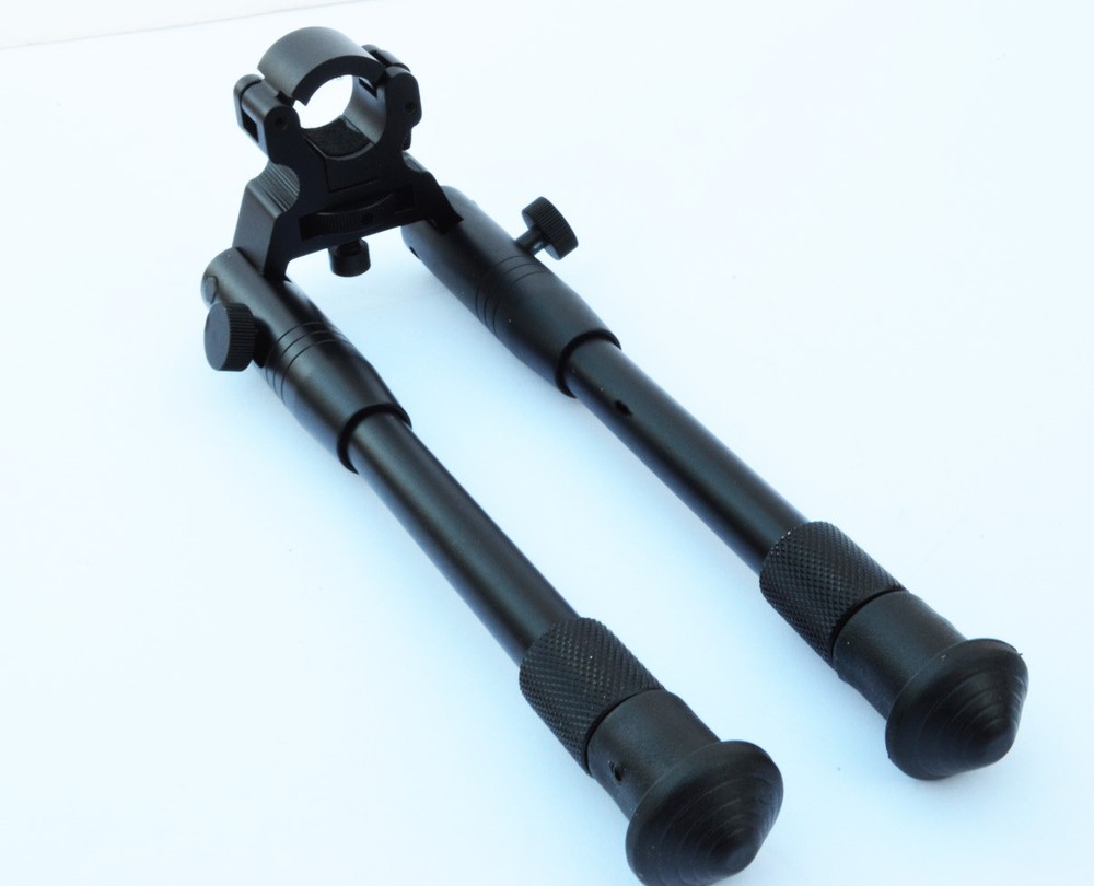 Barrel Mounting Bipod for rifles Extentable & Foldable legs Solid metal BLACK