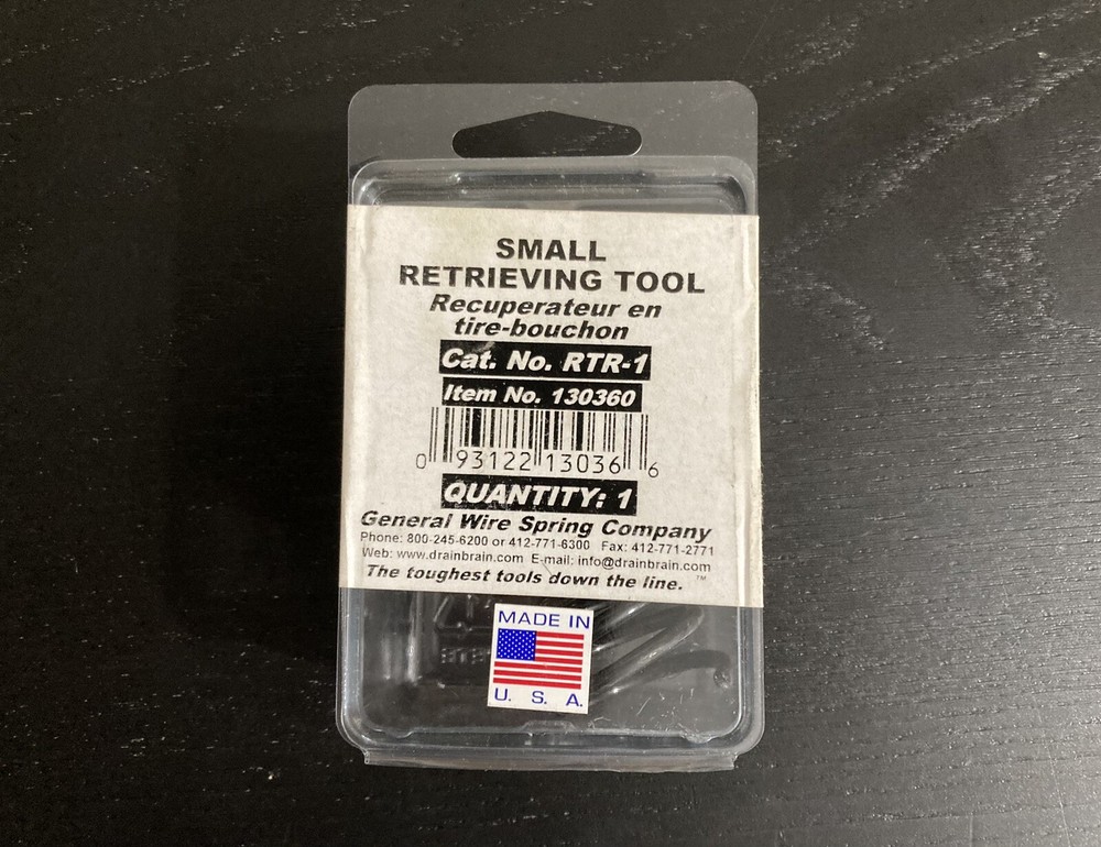 General Wire Spring RTR-1 Small Corkscrew Retrieving Tool