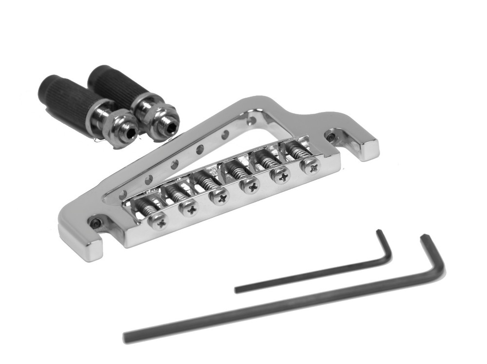 Hipshot Baby Grand Chrome 6 string fixed bridge - 43100C