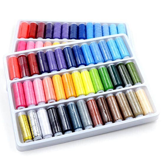 39pcs Mixed Colors Polyester Spool Sewing Thread Hand Machine