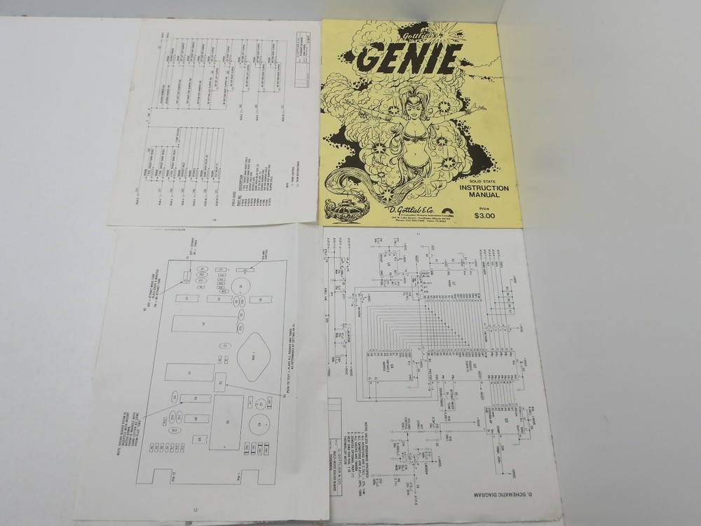 Gottlieb: Genie -  Distributors Complete Paperwork Set