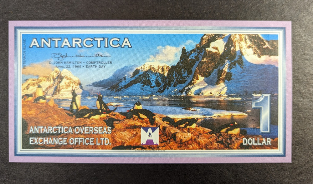 1999 $1.00 ANTARCTICA UNC Commerotive polymar
