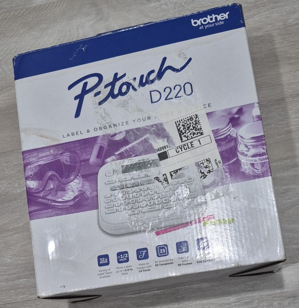 Brother P-touch D220 Label Maker and Printer, White New Excellent