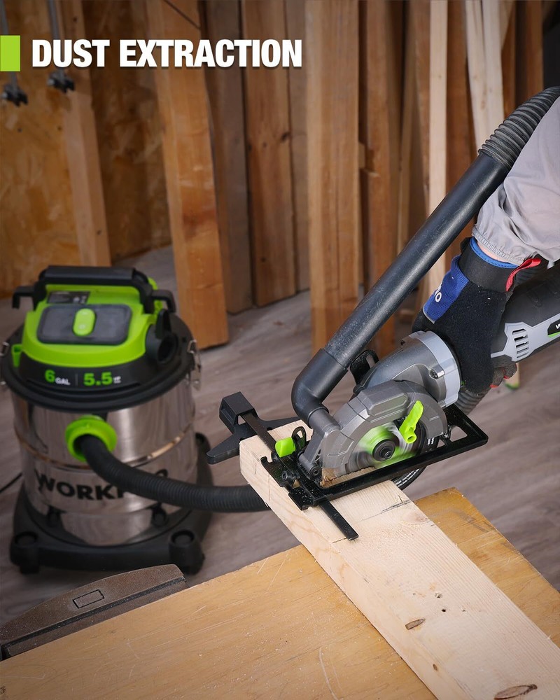 WORKPRO 5.8Amp 3500RPM Circular Saw with Parallel Guide Clean & Precise Cutting