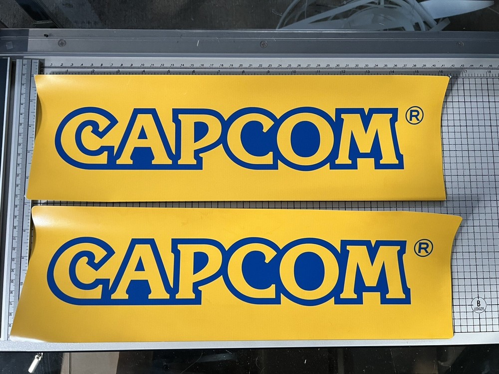 Capcom Arcade Side Art Sticker Pair 16” x 5”