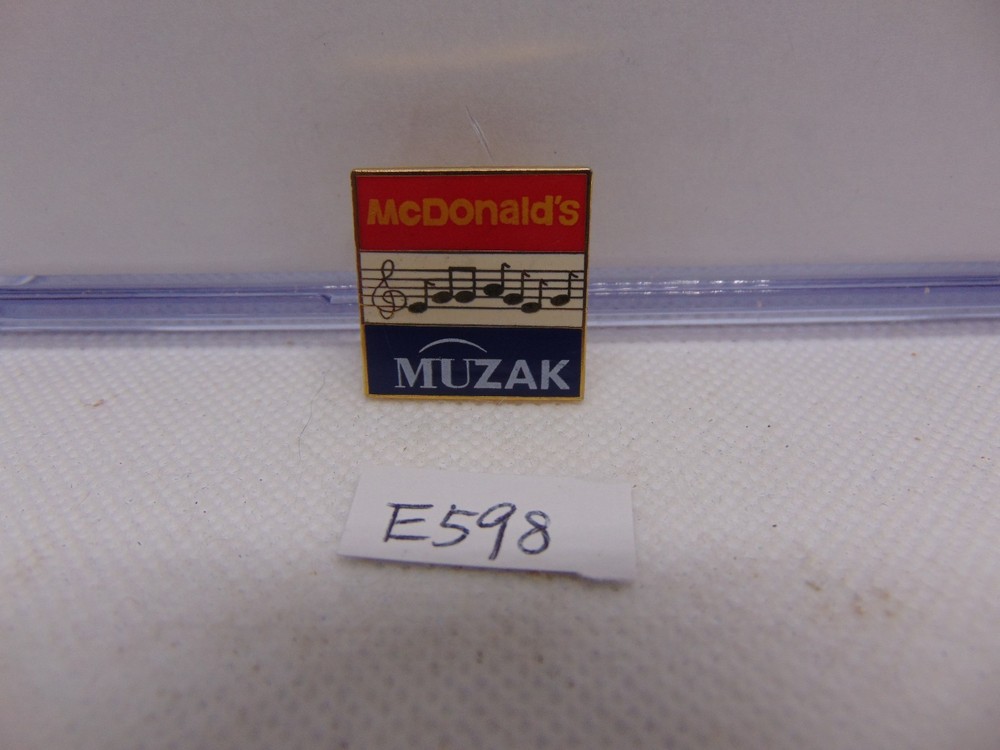 Mcdonalds Hat Lapel Pin Muzak With Music Notes 7/8"