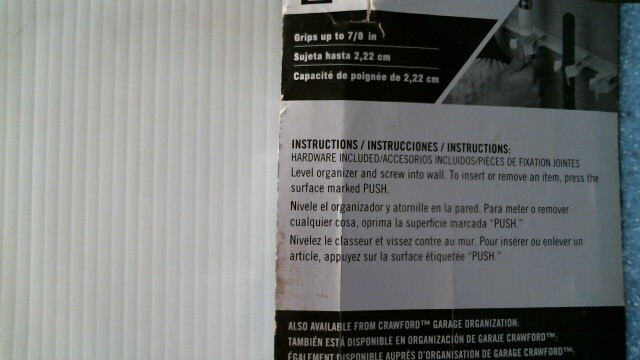 Crawford White Sliding Spring Grip Organizer (SG5W) FS