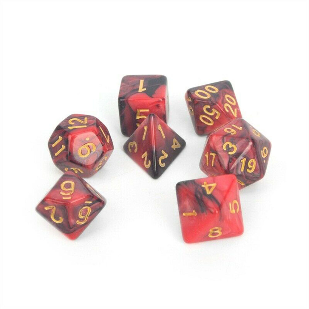 42PC Dice Mini Two Tone Polyhedral RPG Dice Set, Immense Dice Bags with Pockets