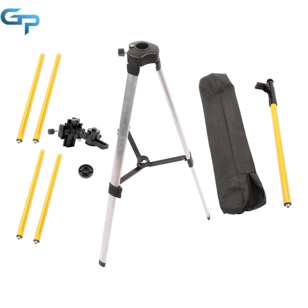 Laser Pole 12 Ft./3.7M Laser Level Pole With Tripod Adjustable Telescoping