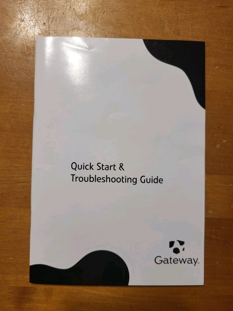 Gateway Quick Start & Troubleshooting Guide Book from Computer Model NV5927u