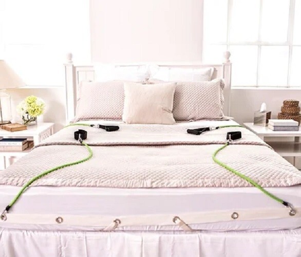 Bed Gym Complete Strength Training System w/ DVD for Queen or King Size Bed