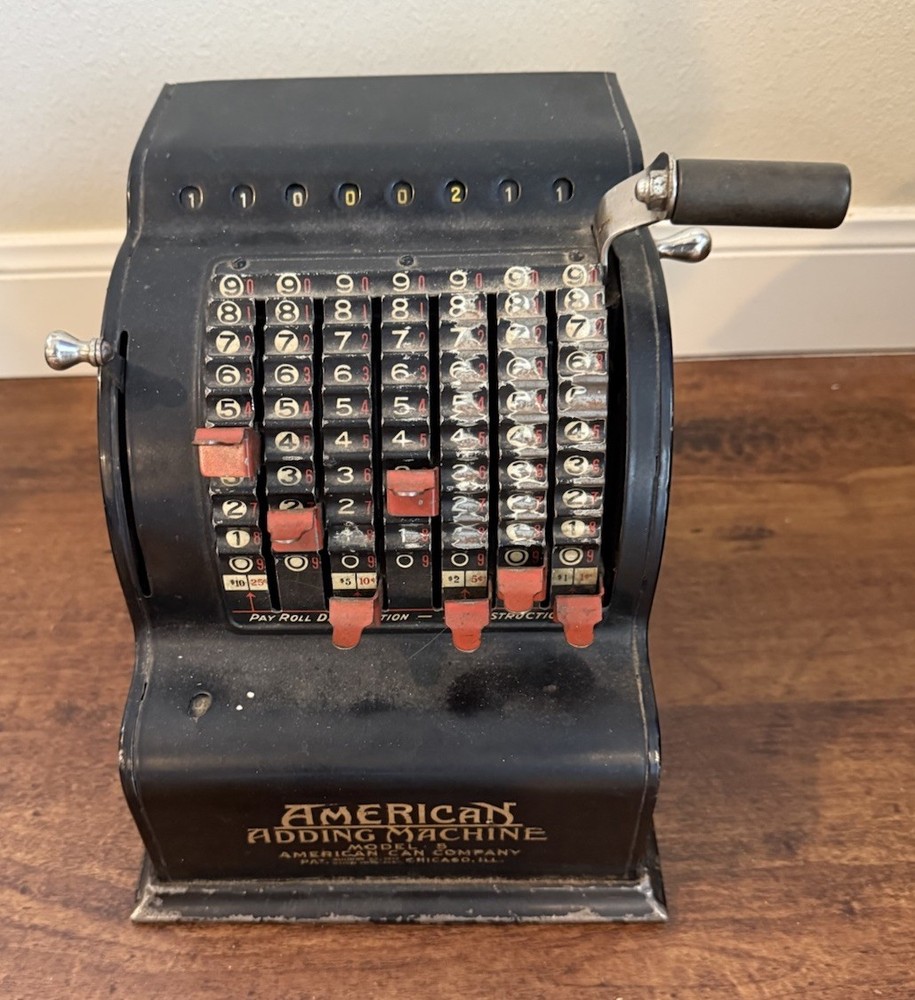 American Adding Machine Model 5 Vintage Payroll USA