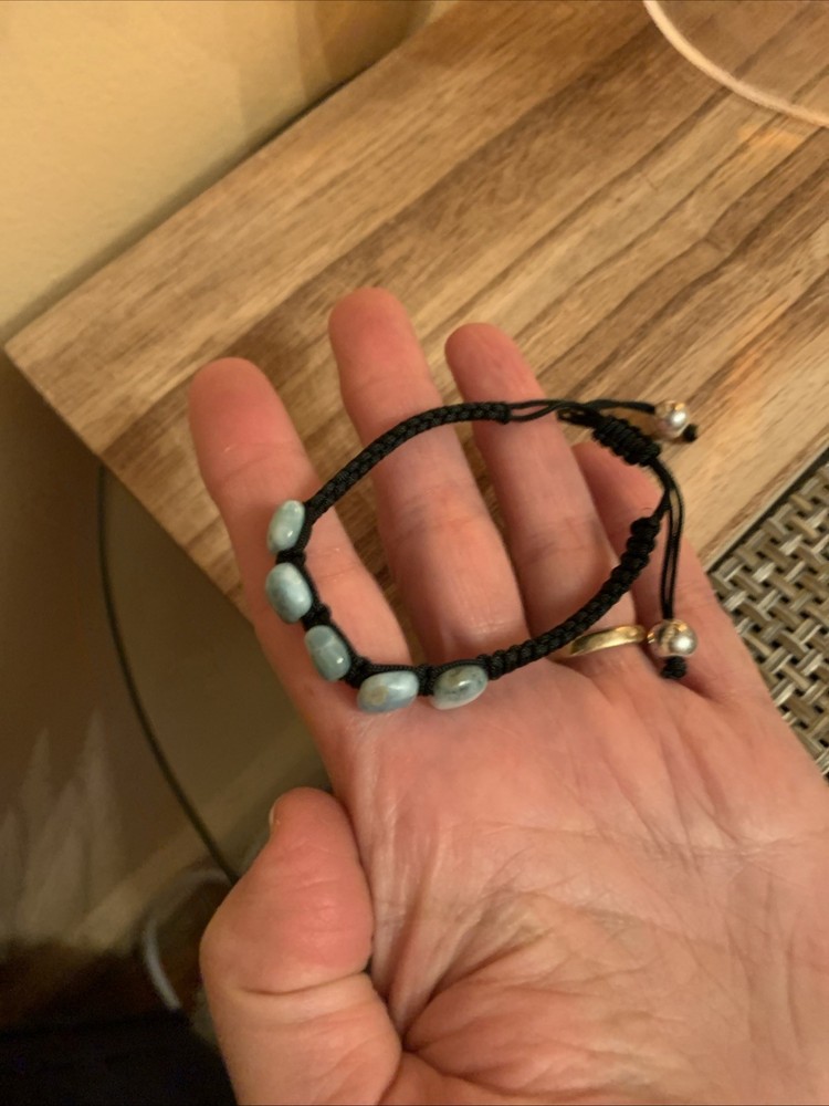 Larimar adjustable handmade braclete