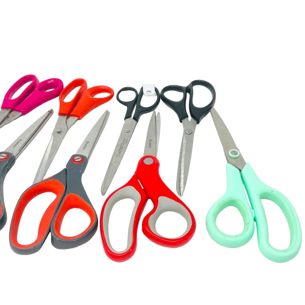 Scotch™ and Assorted Contract Shear, Stainless Multicolor Scissors, 8 Pcs