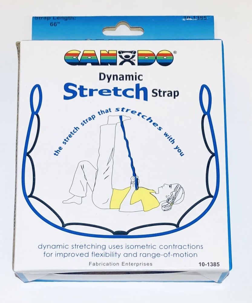 Cando Stretch Out Strap with Instructional Exercise Guide - Blue