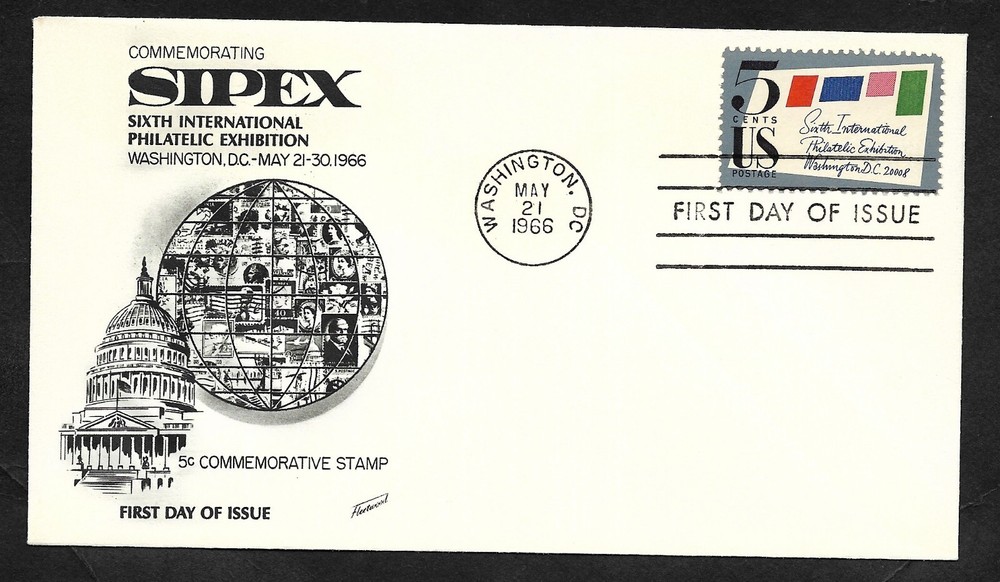 #1310 5c SIPEX - Fleetwood FDC