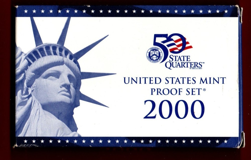2000 Clad Proof Set U.S. Mint Original Government Packaging OGP COA