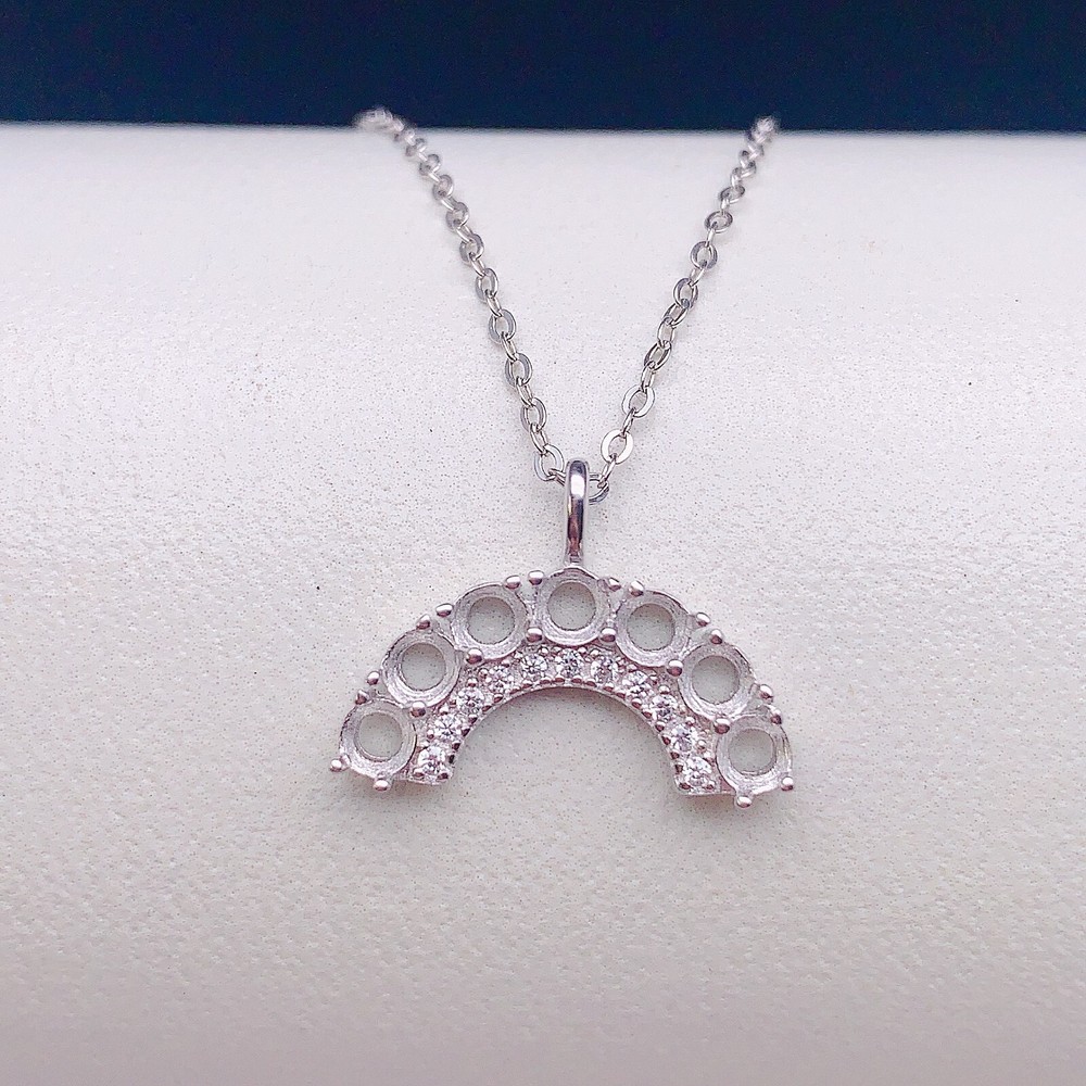 Silver 925 pendant empty setting, DIY blank setting YD74