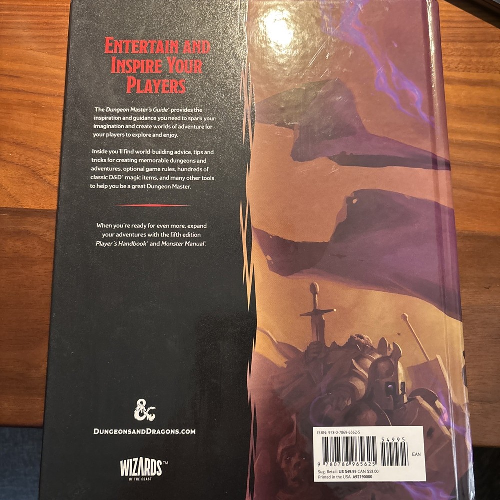 D&D DUNGEON MASTER'S GUIDE HC Dungeons & Dragons