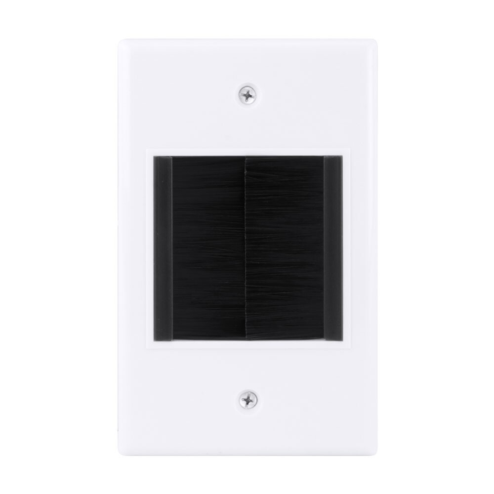 Construct Pro WideMouth Brush Wall Plate Cable Management Pass-Through Device