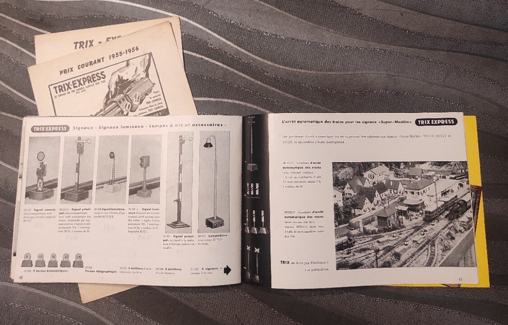 1955 TRIX EXPRESS catalogue + model railroad HO train tariff