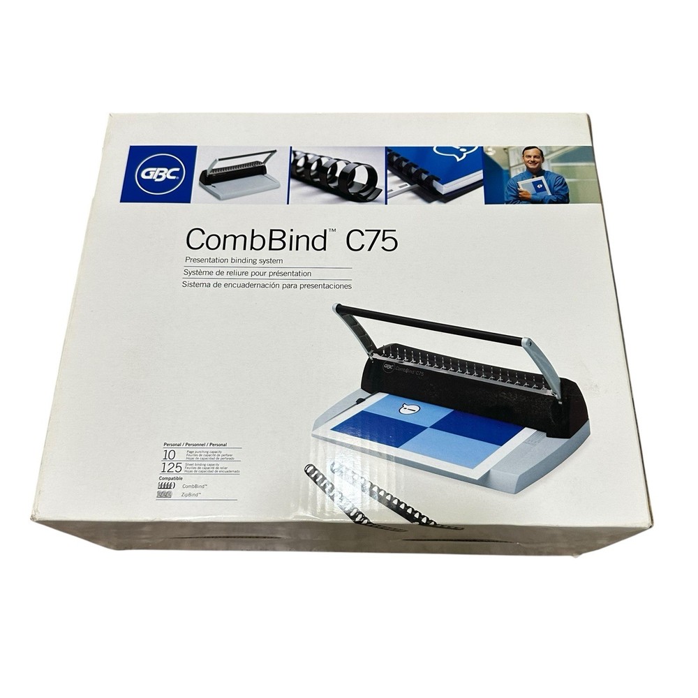 GBC CombBind C75 Binding System Spiral Binder Brand New Opened Box