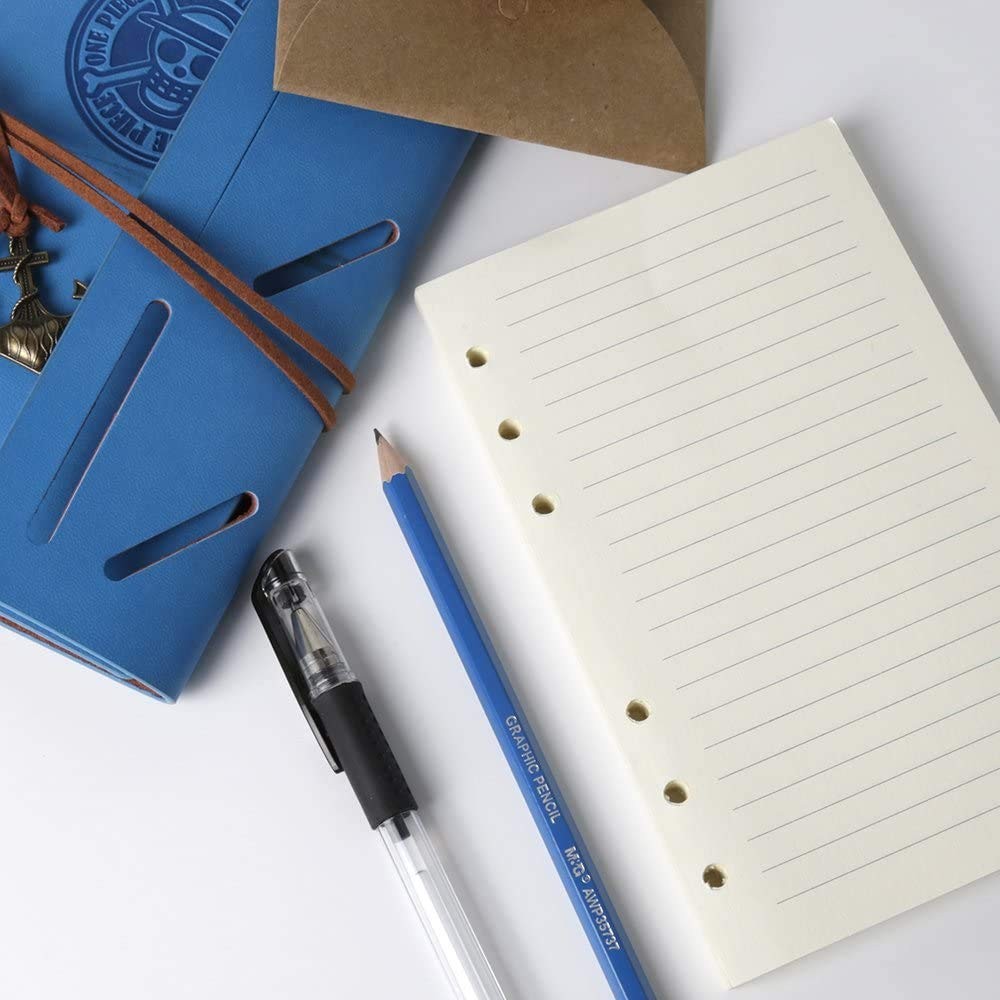 Refill Lined Paper, Leather Journal Refills Lined, 6-Holes Inserts (320 Pages...