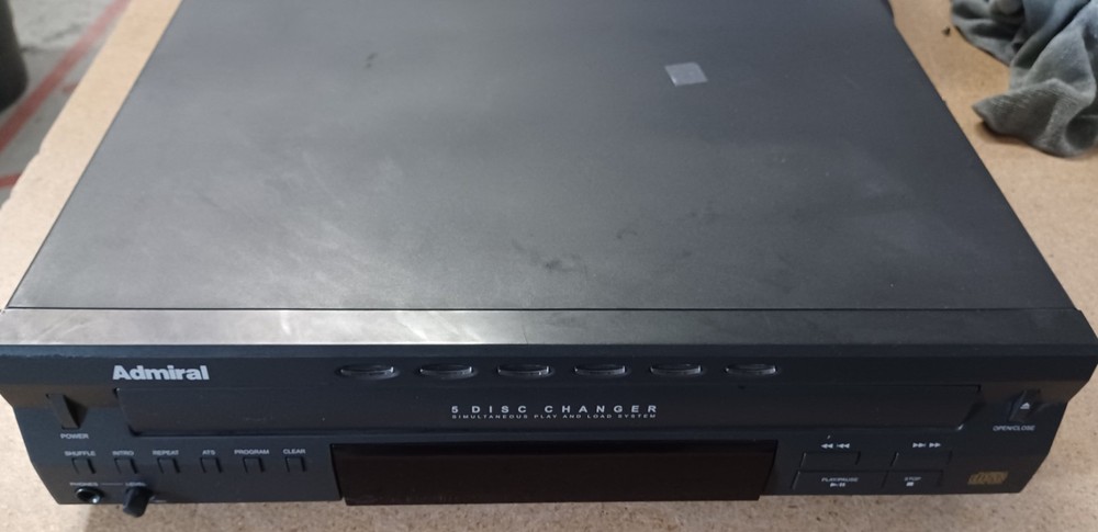 Admiral 5 Disc Changer CD Player Model GRD67219A | Tested | Fully Functional