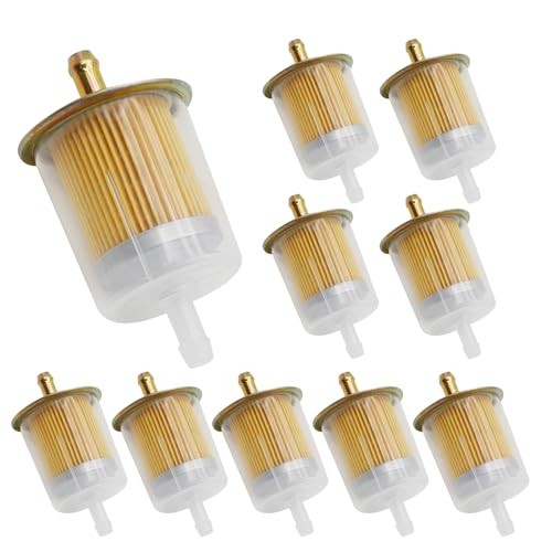 10Pcs 3/8 Inch Fuel Filter Universal Inline Fuel Filter High Flow Compact