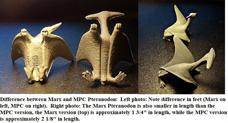 MPC 1962 mold Pteranodon (Mold #34) Reptile Dinosaur Blue