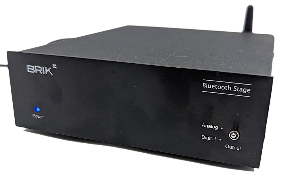 BRIK Audio Bluetooth Stage Modular HiFi Component Receiver Black w/ Power Supply