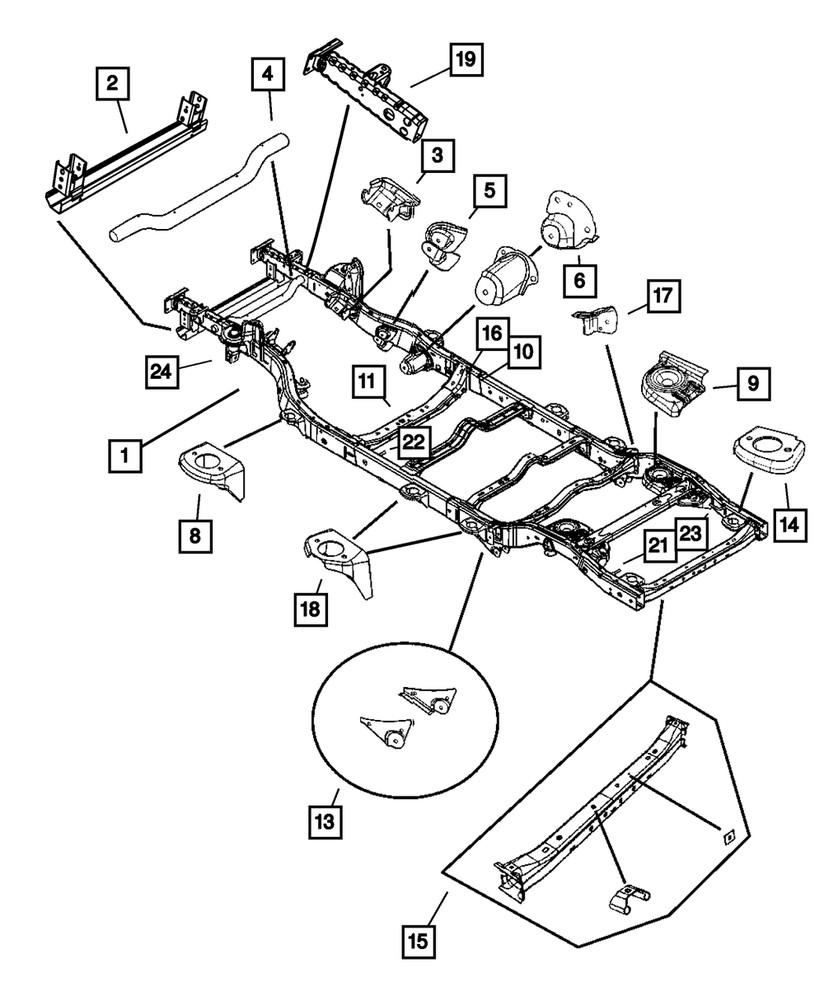 Genuine Mopar Engine Support Bracket Right 68003504AB