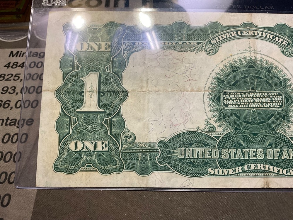 1899 black eagle silver certificate nice condition looks VF