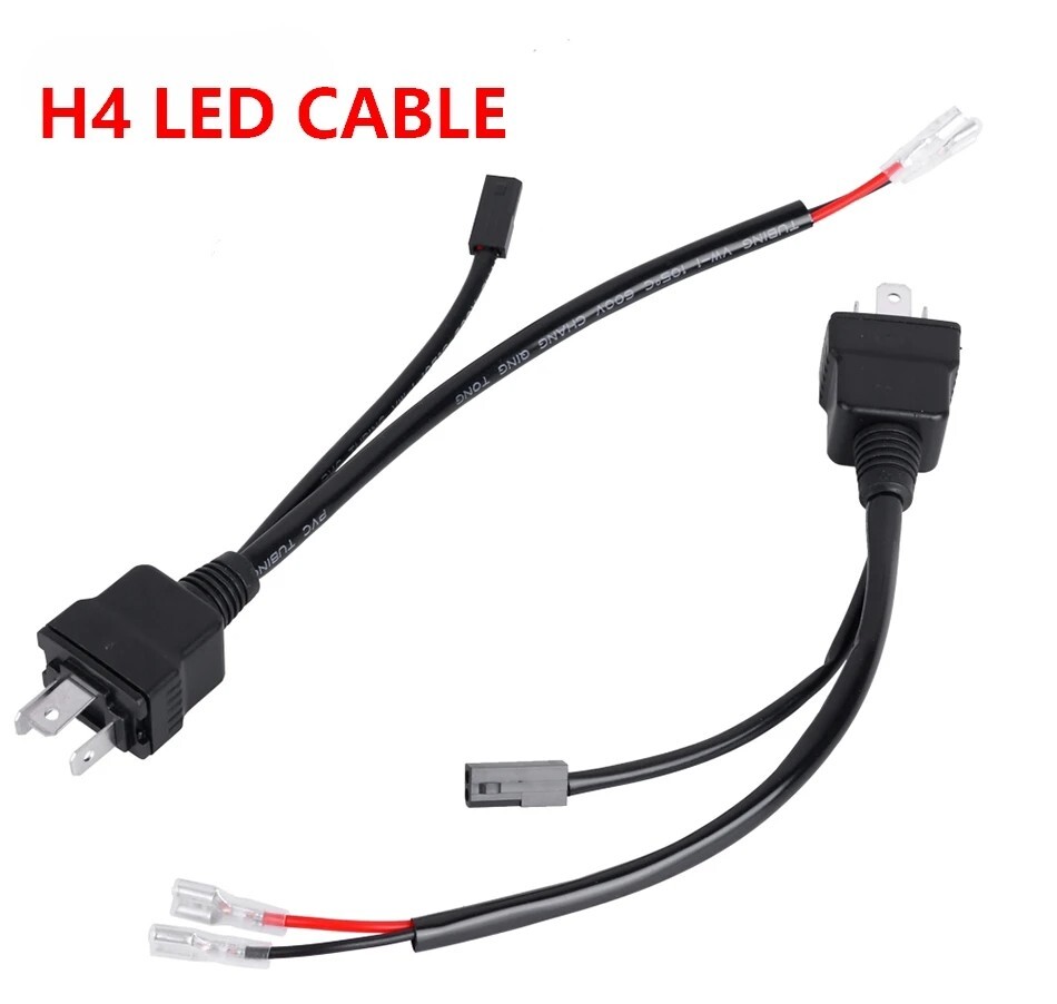 2Pcs H4 9003 LED Relay Cable Adapter Bi led Headlights Controller Wiring