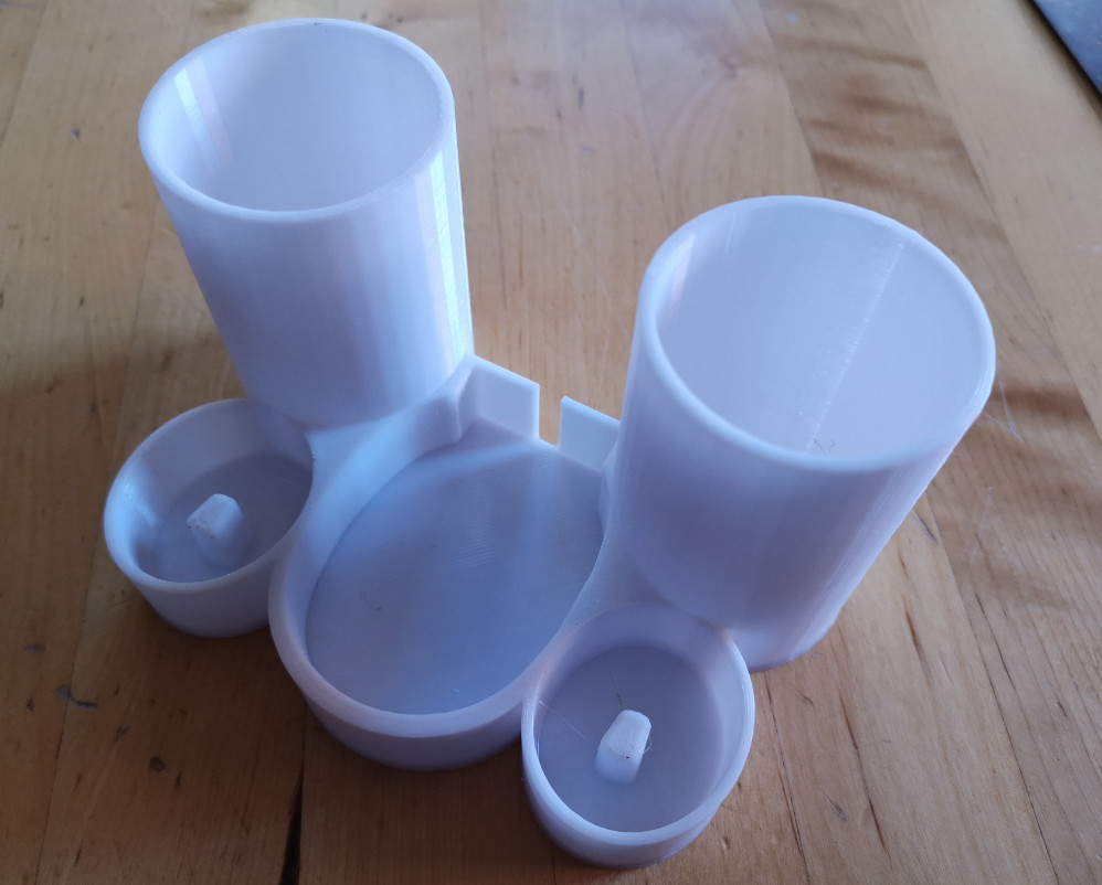 Oral B Pro 2 Stand with 2 Toothpaste Holders (Black or White)