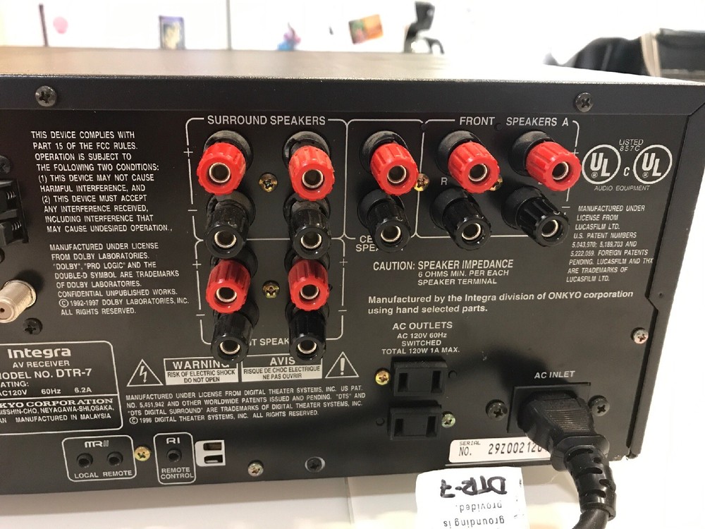 Integra DTR-7 AV Audio Stereo Receiver