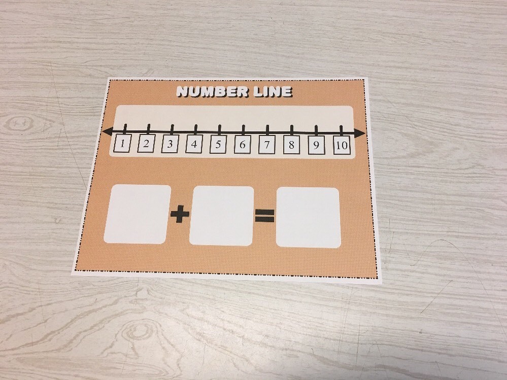 Set of 2 - Laminated Math Work Mats #12 - Dry Erase