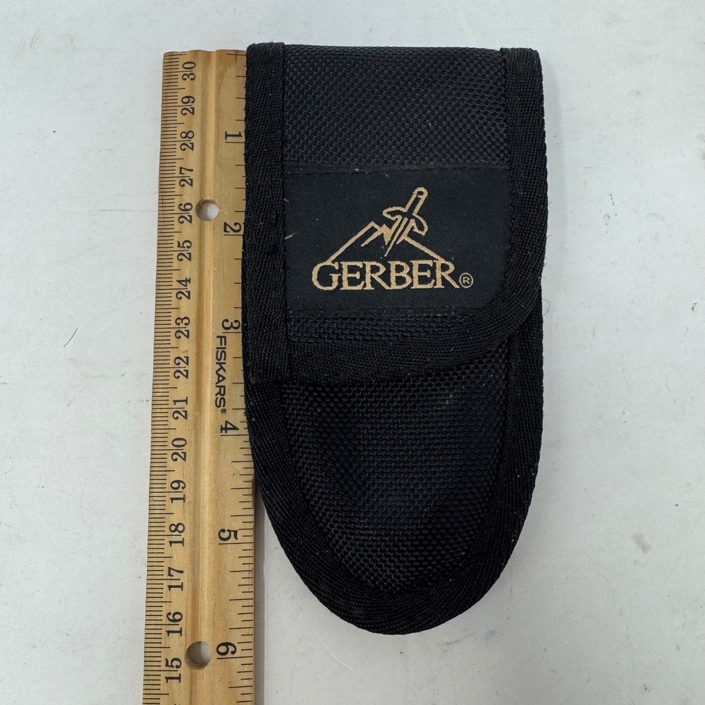 Gerber Black Nylon Folding Knife Multitool Sheath Belt Pouch Case Hook Loop