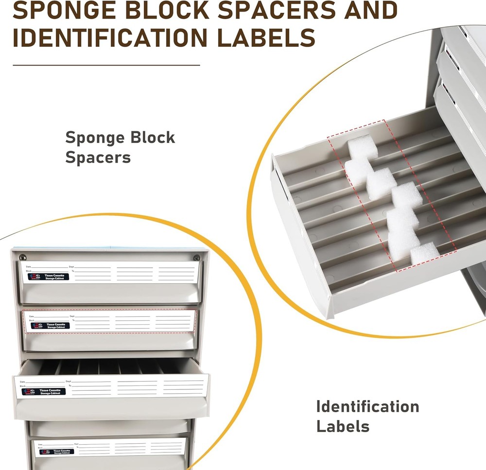 Tissue Cassette Storage Cabinet Lab Tissue Block Storage w/ 6 Drawers Stackable