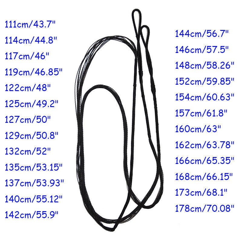 AMO 57"~62" Bow Strings Replacement Archery for Recurve Long Bow Hunting Strings