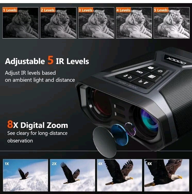 DOOCK 4K Night Vision Goggles - Upgrade Night Vision Binoculars