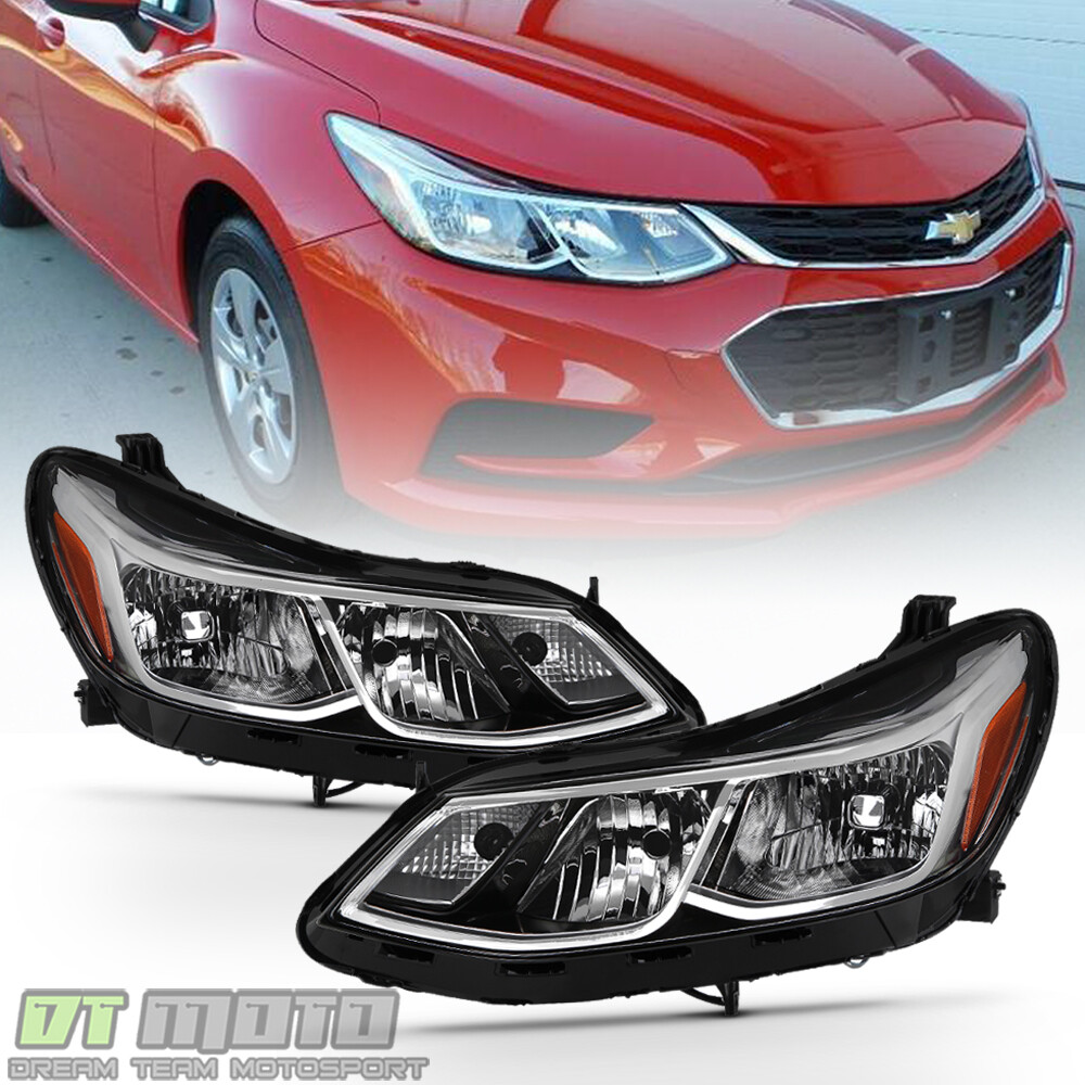 NEW Left+Right 2016-2019 Chevy Cruze Halogen Headlights Headlamps Replacement