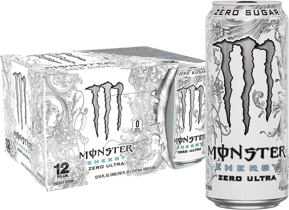Monster Energy Zero Ultra, 16 Fl Oz Cans, 12 Pack