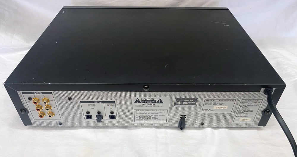 Sony RCD-W1 Dual Deck CD Player / CD Recorder – CD-R/CD-RW - Tested - READ!