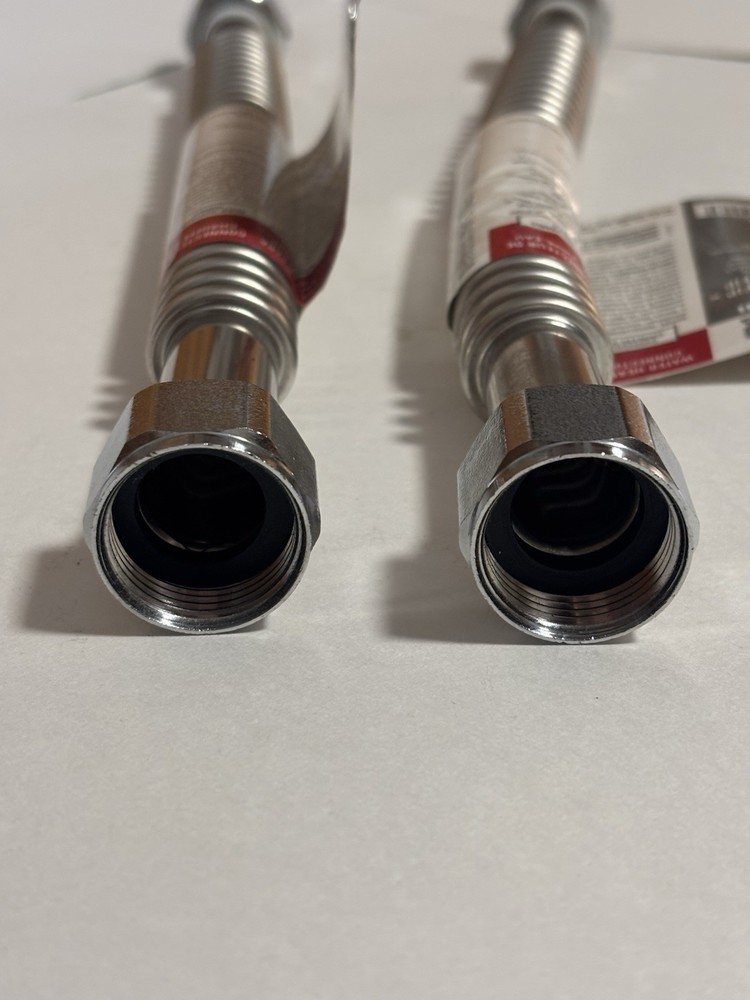 Sioux Chief 12" Corrugated Stainless Water Heater Connectors 3/4" FIP x 3/4" FIP