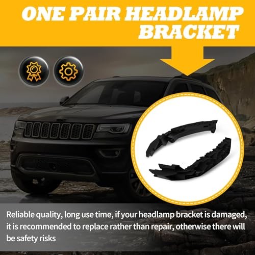 Front Bumper Headlight Support Brackets 1 Pair Compatible with 2014-2016 Grand