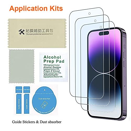 Screen Protector for iPhone 14 Pro Blue Light Screen Protector 3 Pack Anti 6.1