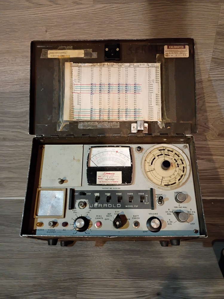 Vintage Jerrold Field Strength Meter Model 727 Untested